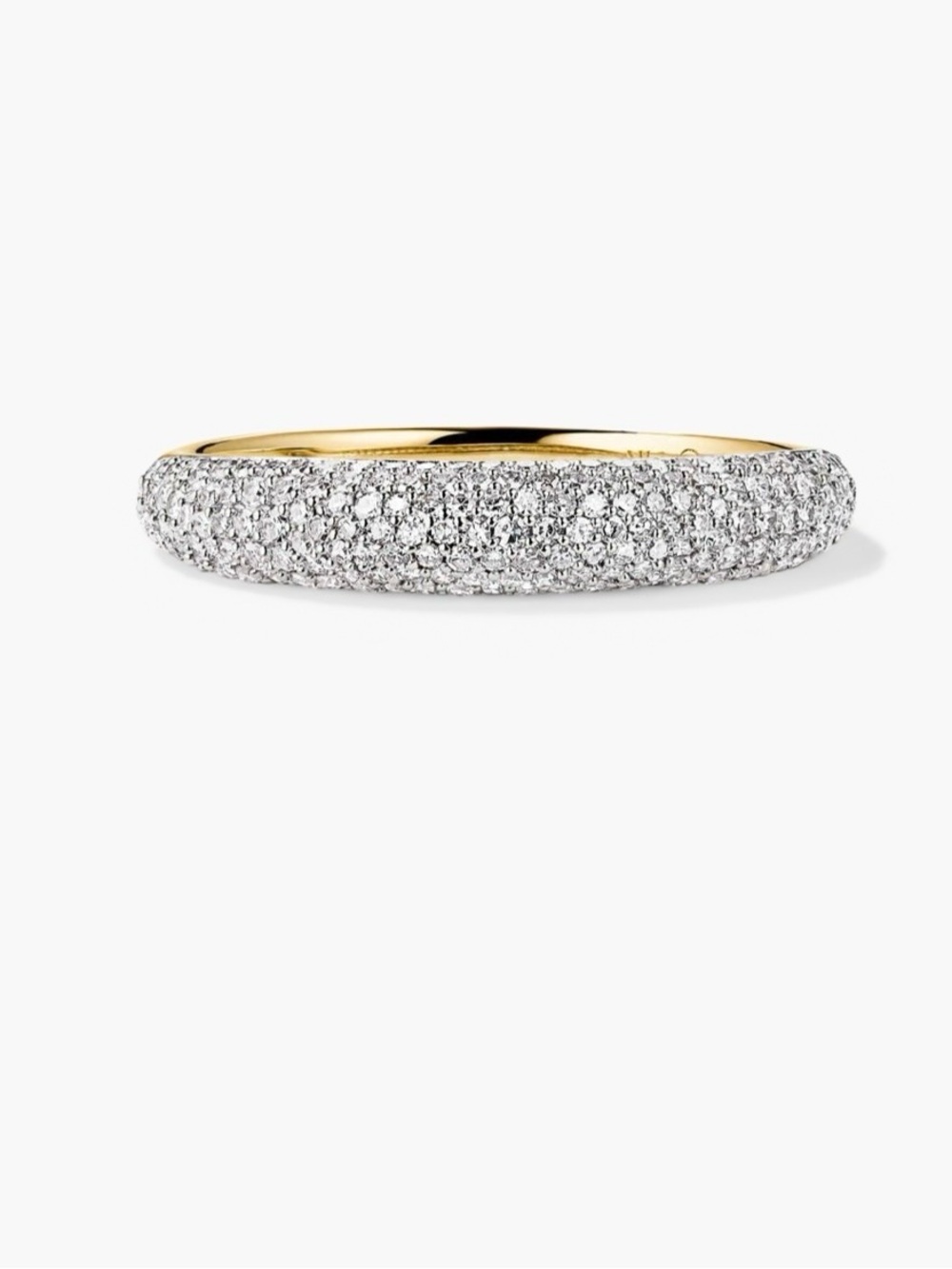 Mejuri 14k Yellow Gold Pavé Diamond Ring